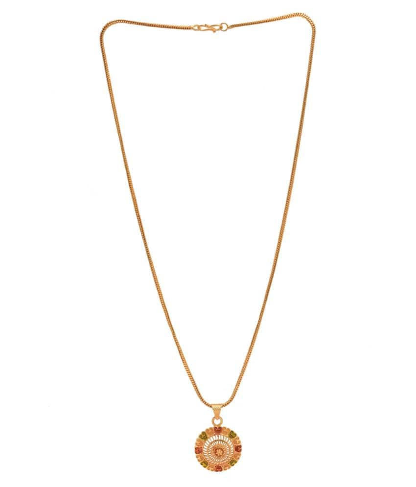 Jewar Mandi - Golden Pendant ( Pack of 1 )