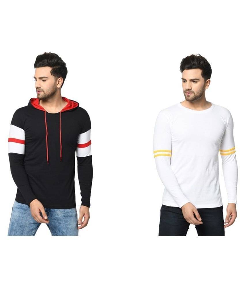 SIDKRT Pack of 2 100 Percent Cotton Regular Fit Men's T-Shirt ( Multi )     			SIDKRT Pack of 2 100 Percent Cotton Regular Fit Men's T-Shirt ( Multi )