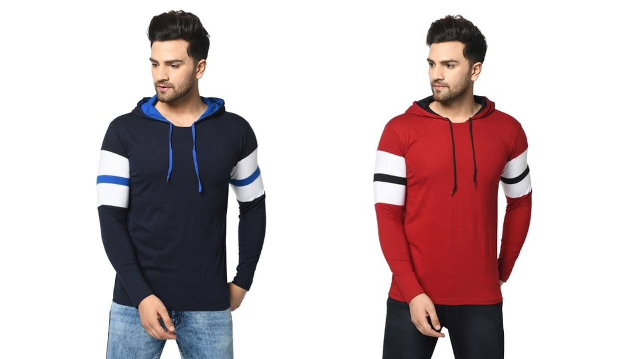     			SIDKRT Pack of 2 100 Percent Cotton Regular Fit Men's T-Shirt ( Multi )