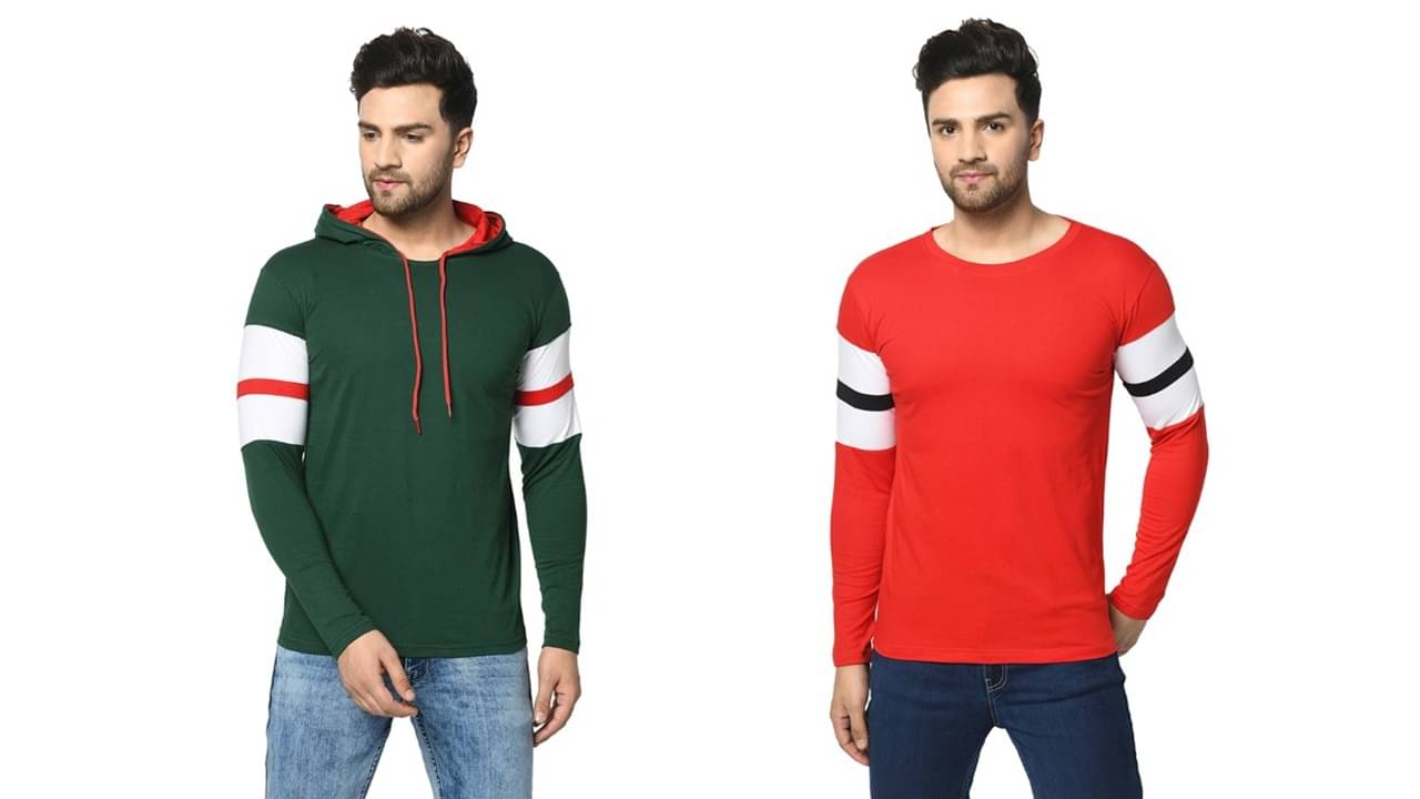 SIDKRT Pack of 2 100 Percent Cotton Regular Fit Men's T-Shirt ( Multi )     			SIDKRT Pack of 2 100 Percent Cotton Regular Fit Men's T-Shirt ( Multi )