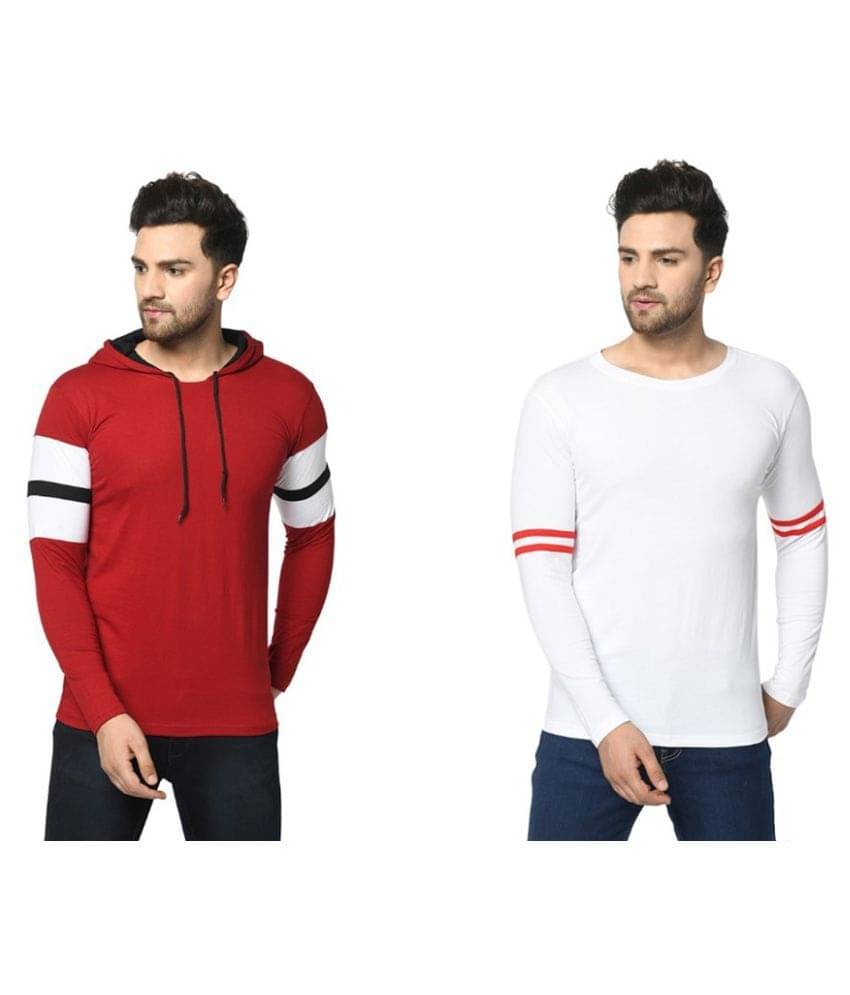 SIDKRT Pack of 2 100 Percent Cotton Regular Fit Men's T-Shirt ( Multi ) SIDKRT Pack of 2 100 Percent Cotton Regular Fit Men's T-Shirt ( Multi )