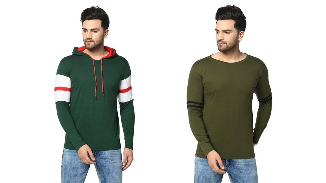 SIDKRT Pack of 2 100 Percent Cotton Regular Fit Men's T-Shirt ( Multi ) SIDKRT Pack of 2 100 Percent Cotton Regular Fit Men's T-Shirt ( Multi )
