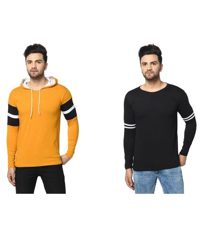 SIDKRT Pack of 2 100 Percent Cotton Regular Fit Men's T-Shirt ( Multi )     			SIDKRT Pack of 2 100 Percent Cotton Regular Fit Men's T-Shirt ( Multi )