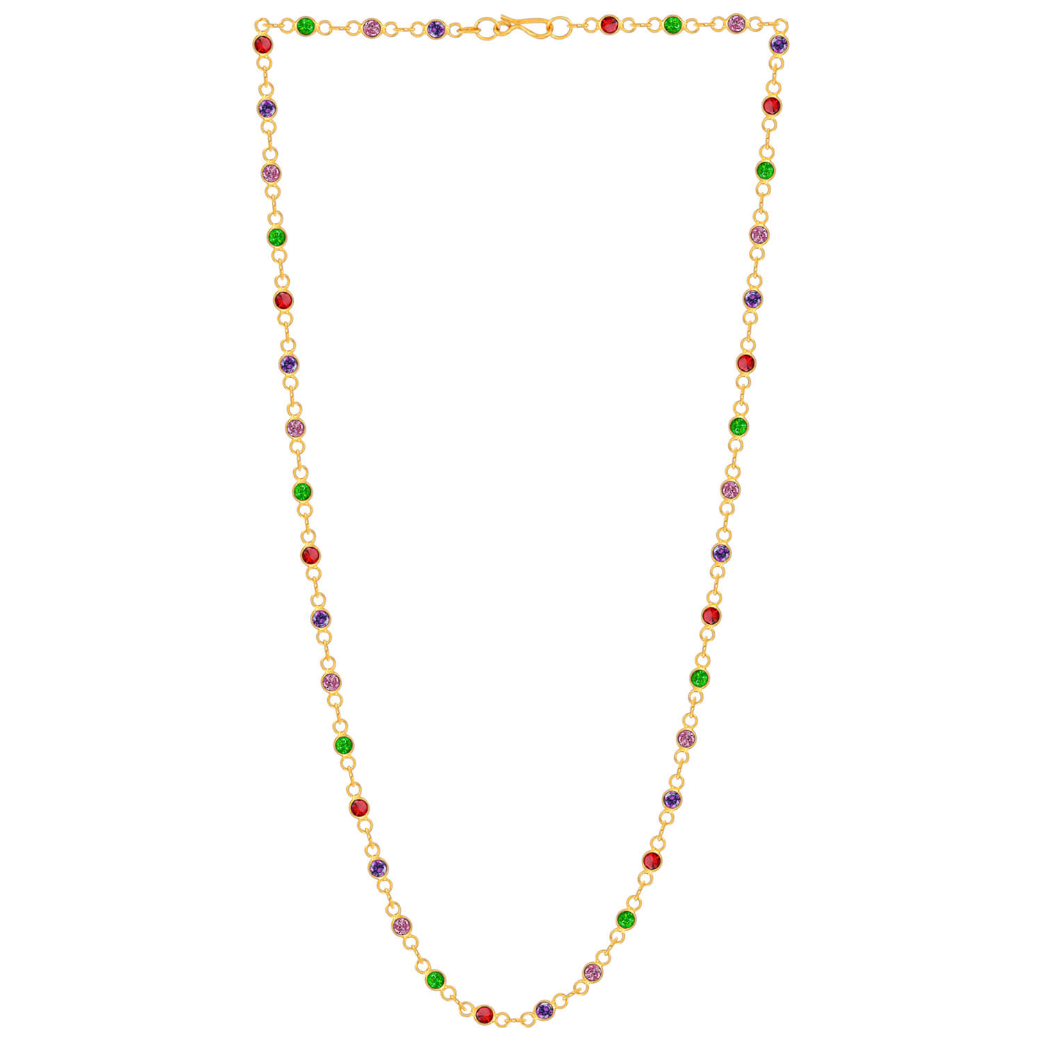     			Silver Shine Gold Plated Chain ( Set of 1 )