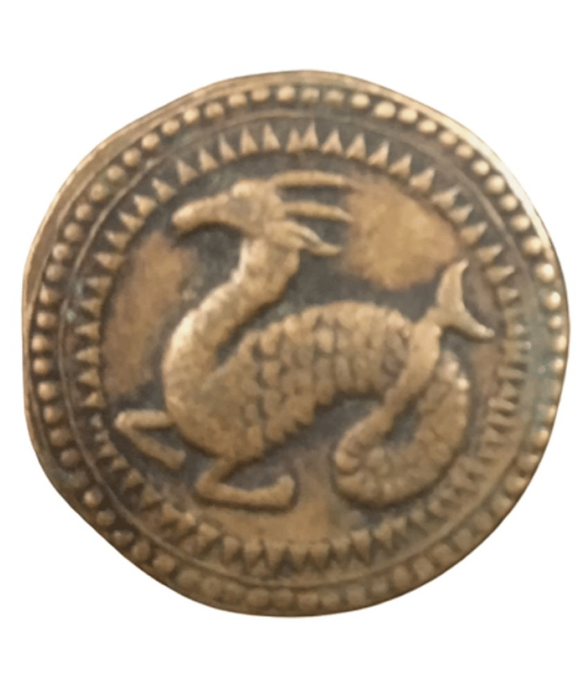     			ANCIENT TIMES ARIES ZODIAC ASTROLOGICAL SIGN COPPER COIN