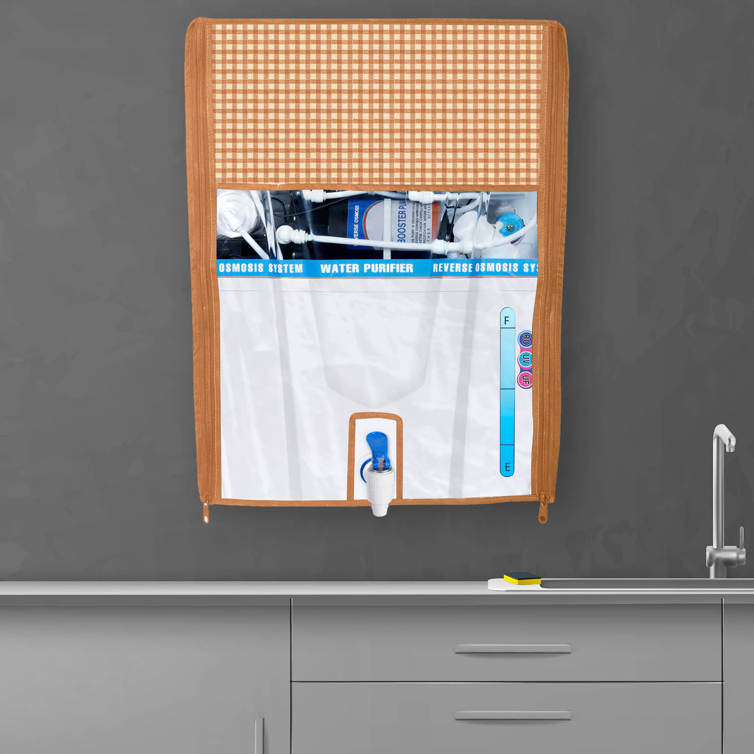     			E-Retailer Single PVC Brown Water Purifier Cover