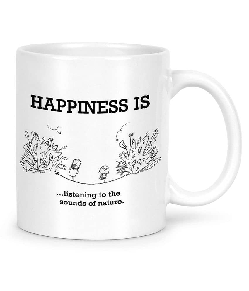 Idream Quote Printed Ceramic Coffee Mug 1 Pcs 330 mL