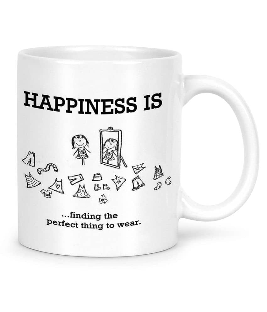Idream Quote Printed Ceramic Coffee Mug 1 Pcs 330 mL