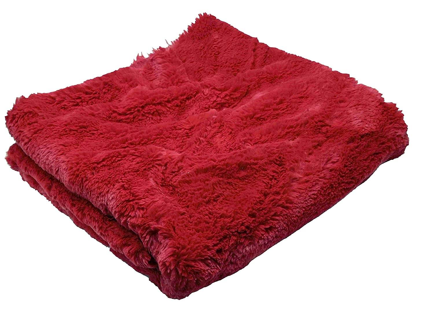     			PRANSUNITA Super Soft Rabbit Carpet Fur Cloth, Size 38" x 32", Hair Length 2 cm, Used for Dresses, Home Furnishing, Soft Toys Making, and Jackets Etc, Color - (Maroon)