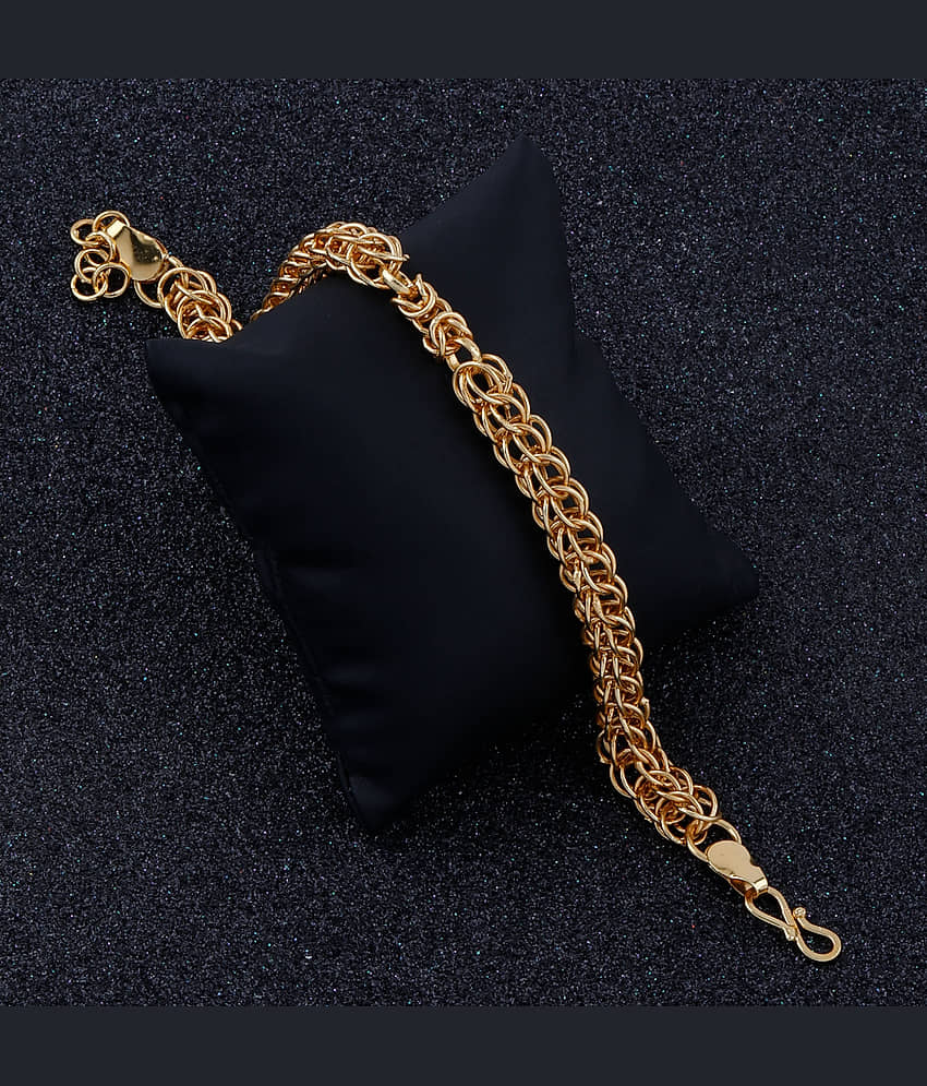 Silver Shine Gold Plated Awesome Designer Bracelet for men Jewellery - Bangles & Bracelets | Buy online on ZillyBuy