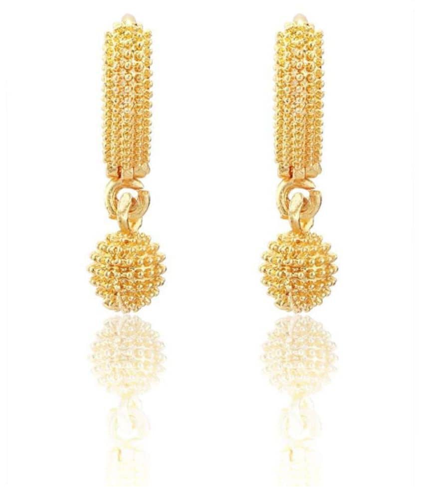 Jewar Mandi - Golden Bali Earrings ( Pack of 1 ) - Earrings | Buy online on ZillyBuy