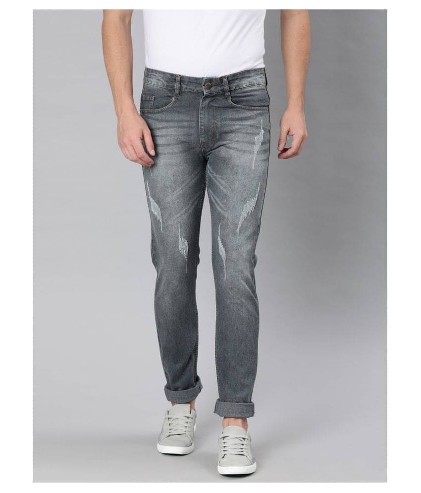     			Urbano Fashion - Grey Denim Slim Fit Men's Jeans ( Pack of 1 )
