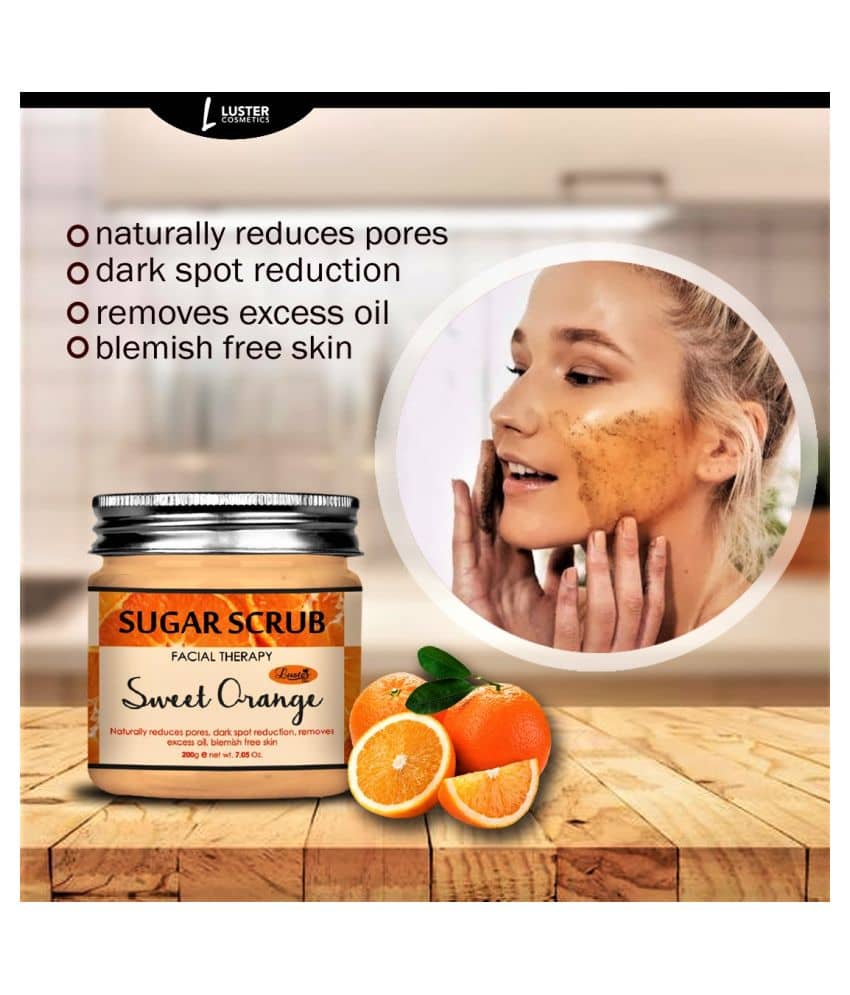 Luster Sweet Orange Sugar Facial Scrub 200 gm