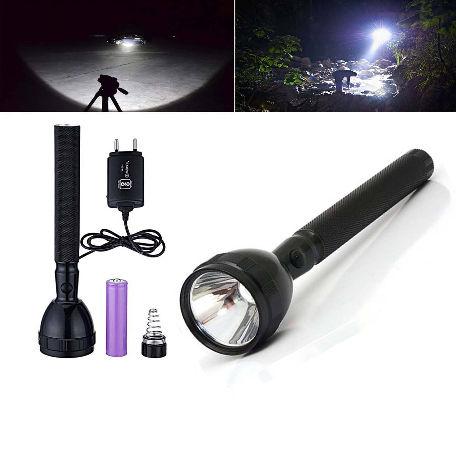     			Stylopunk 2W Flashlight Torch Flashlight Torch - Pack of 1