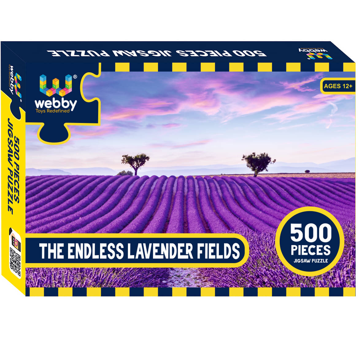 Webby The Endless Lavender Fields Cardboard Jigsaw Puzzle, 500 Pieces Webby The Endless Lavender Fields Cardboard Jigsaw Puzzle, 500 Pieces