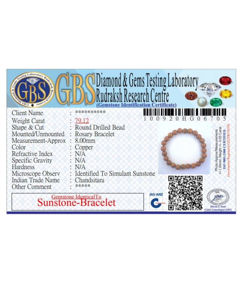 KESAR ZEMS SunStone Stretchable Bracelet With Certificate For Unisex (10 x 2 x 1 CM) Copper color. KESAR ZEMS SunStone Stretchable Bracelet With Certificate For Unisex (10 x 2 x 1 CM) Copper color.