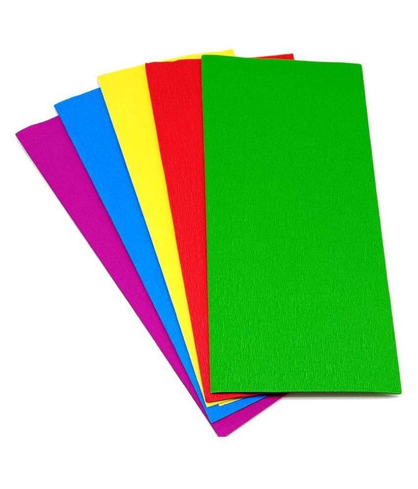     			PRANSUNITA - Other Flower Making Duplex Wrinkled Stretchable Crepe Paper ( Pack of 5 )