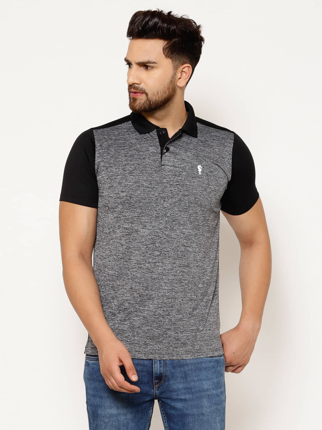 EPPE - Grey Polyester Regular Fit Men's Sports Polo T-Shirt ( Pack of 1 )