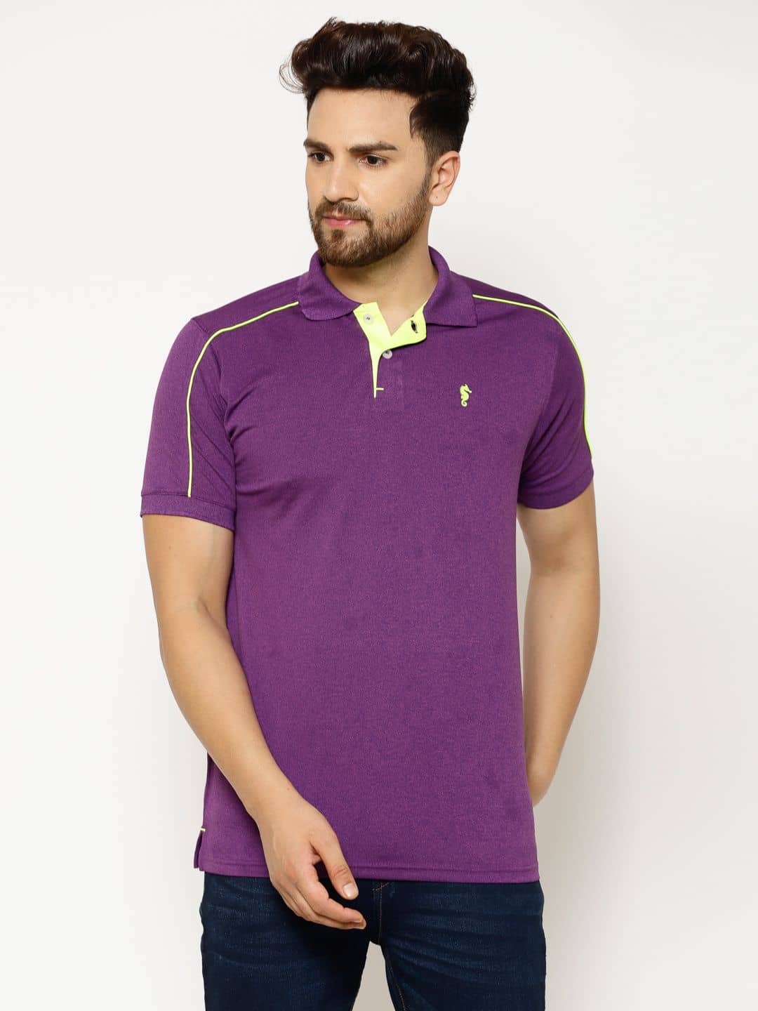 EPPE - Purple Polyester Regular Fit Men's Sports Polo T-Shirt ( Pack of 1 )