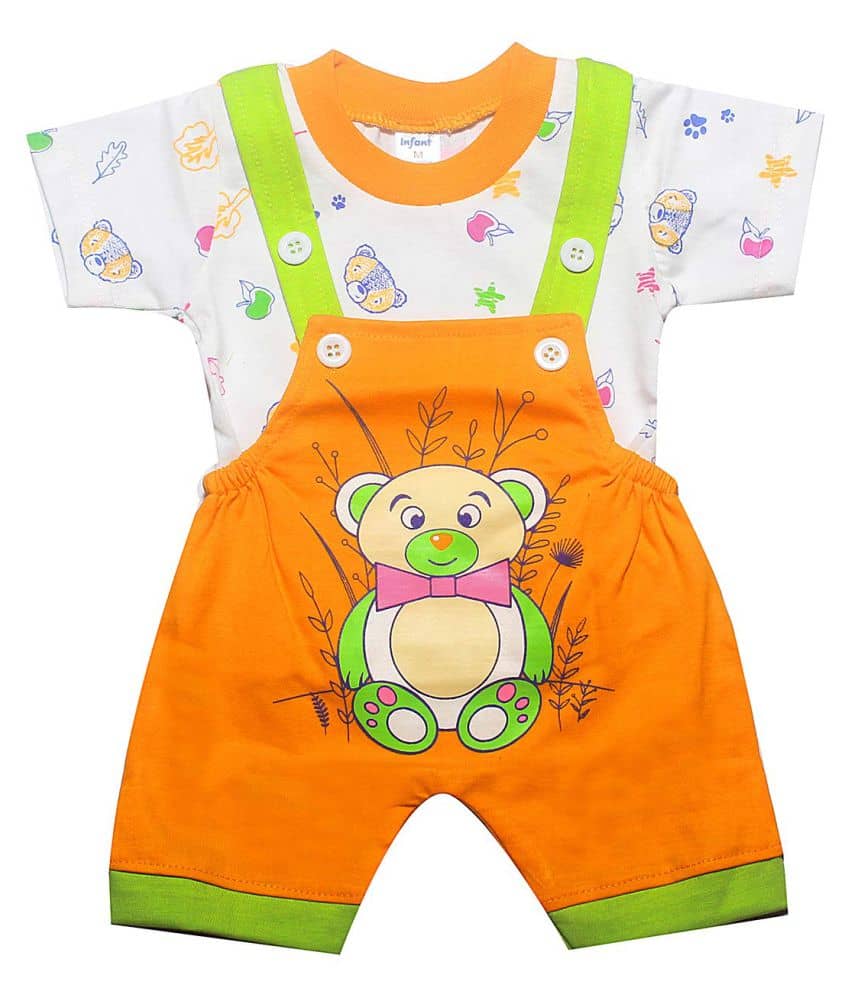 INFANT Unisex for Baby 100% Cotton Bodysuit ( Multi Color )