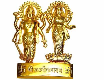    			Vishnu Laxmi Idol - Brass