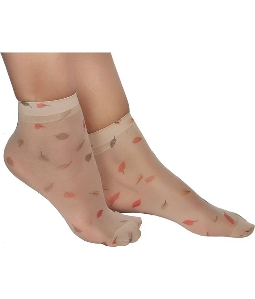 HF LUMEN Thin Transparent Net Printed Ankle Length Women Socks Pack Of 12 (5 With thumb + 7 Without Thumb)