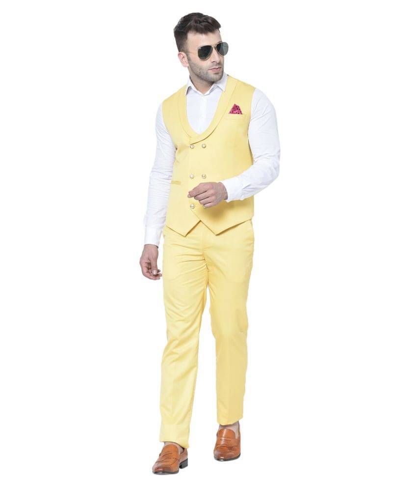     			KMB ROYAL Yellow 2 Piece Suit