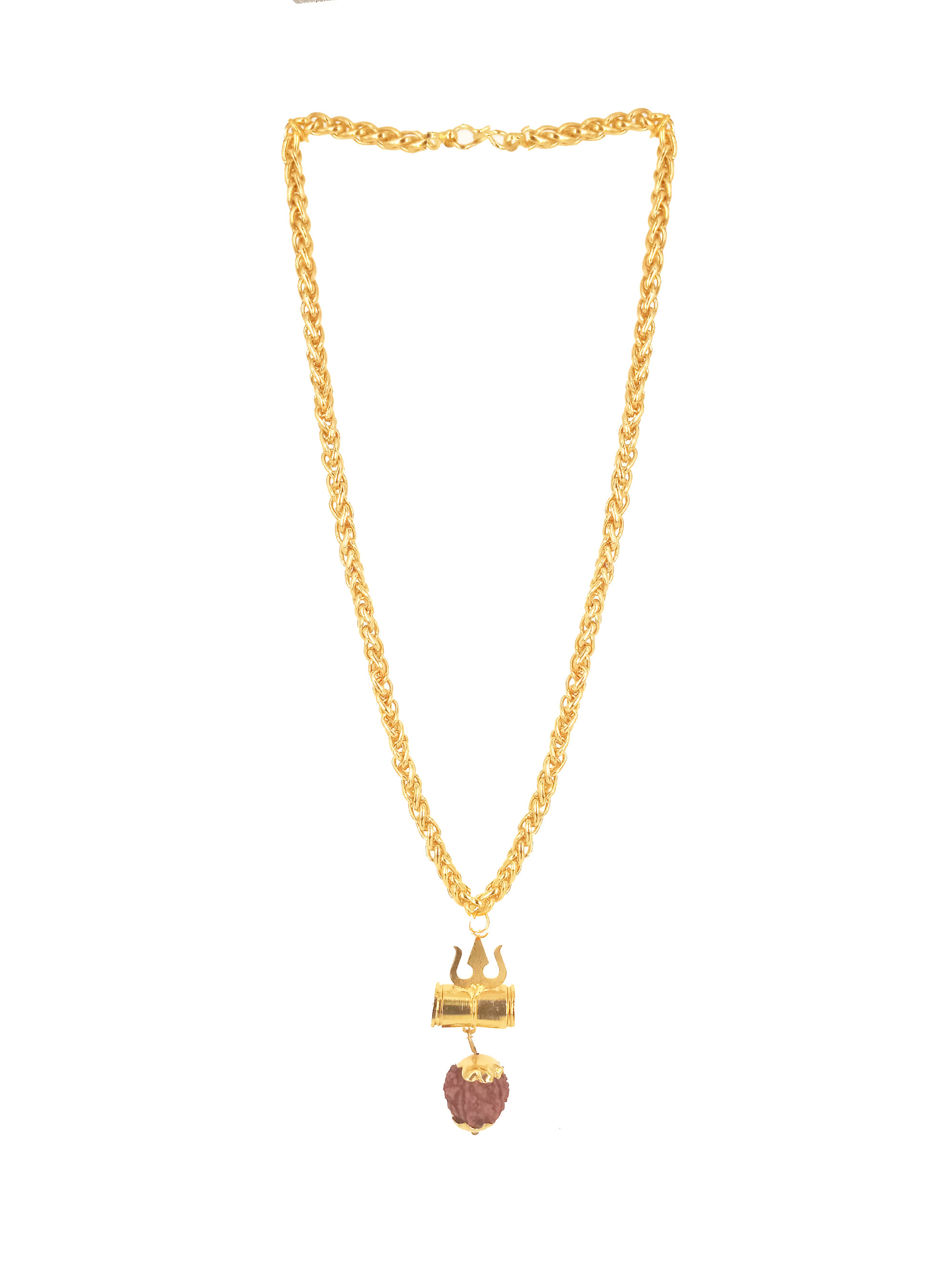 SHANKHRAJ MALL LORD SHIVA DAMRU PENDENT AND CHAIN NECKLACE-100302 - Jewellery Sets | Buy online on ZillyBuy