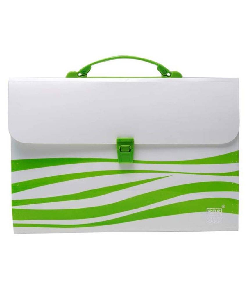 RANGWELL Presents Plastic File Folder F/C Expanding Bag with Handle (GREEN/Multicoloured (AKSHAR ENTERPRISES) RANGWELL Presents Plastic File Folder F/C Expanding Bag with Handle (GREEN/Multicoloured (AKSHAR ENTERPRISES)