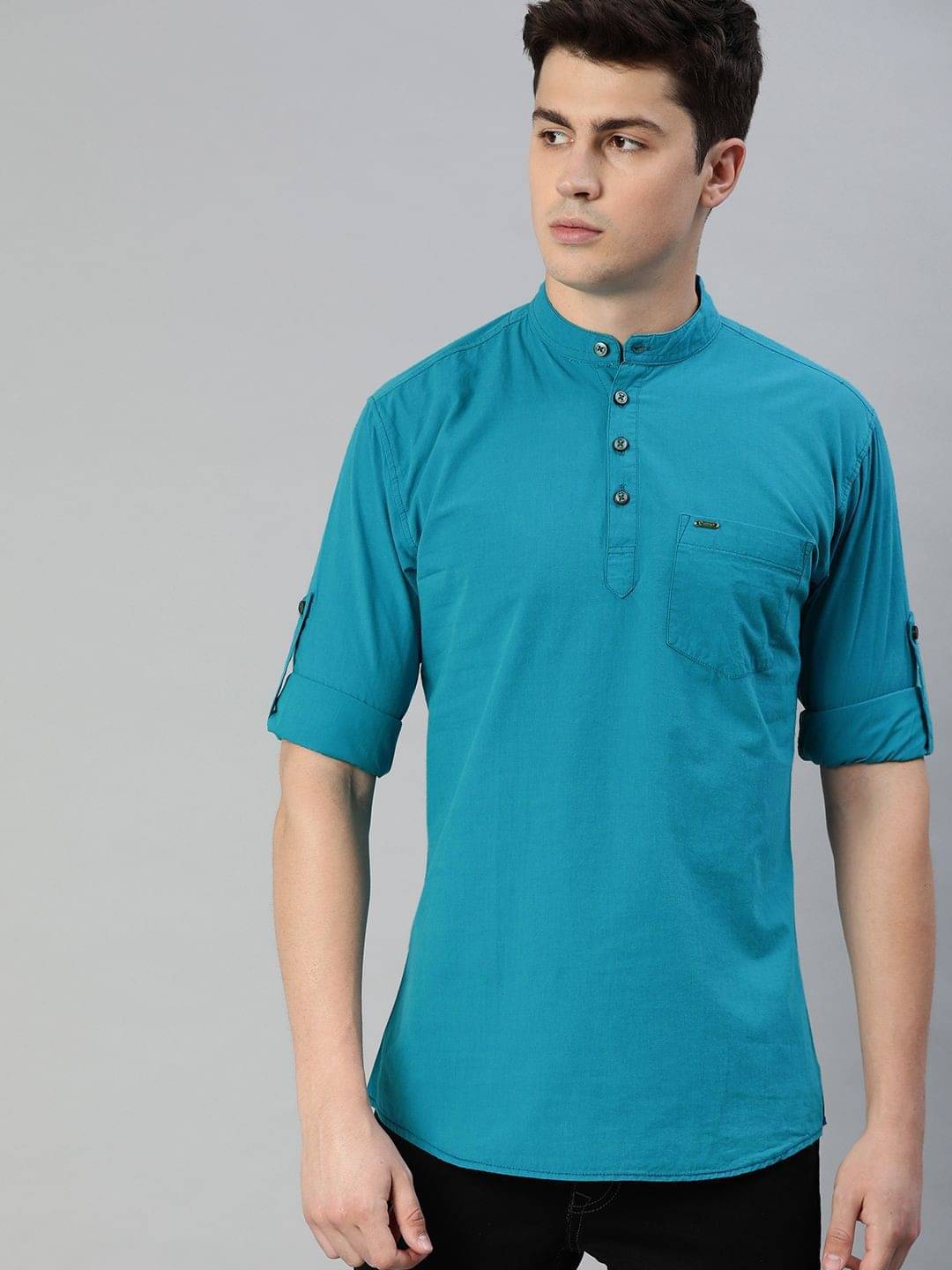 Urbano Fashion 100 Percent Cotton Blue Shirt Urbano Fashion 100 Percent Cotton Blue Shirt