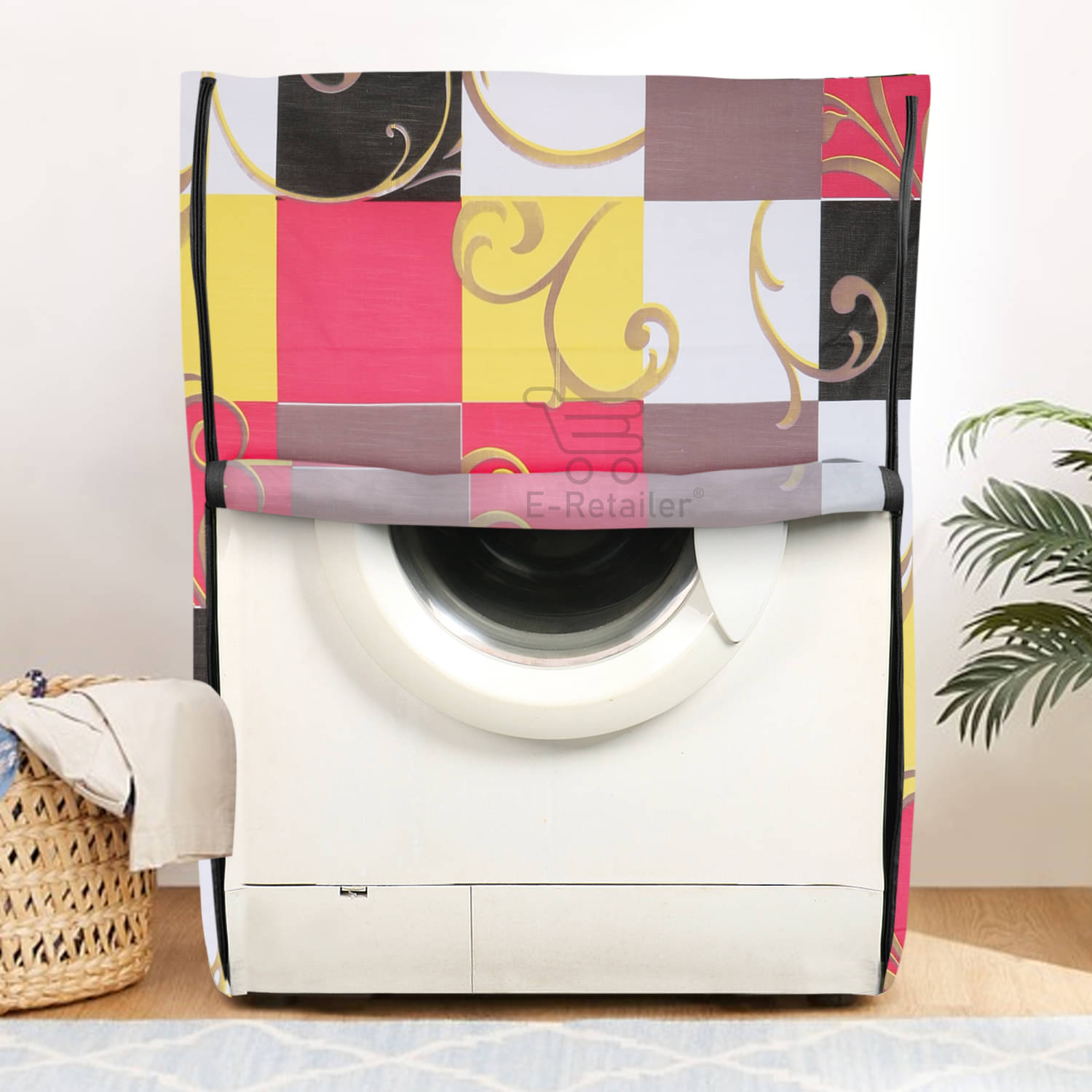     			E-Retailer Single PVC Multi Washing Machine Cover for Universal 8 kg Front Load