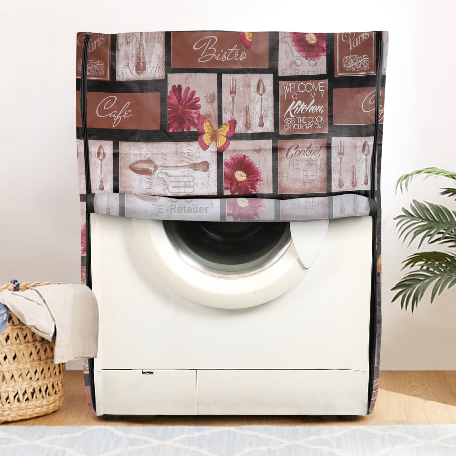     			E-Retailer Single PVC Multi Washing Machine Cover for Universal 8 kg Front Load