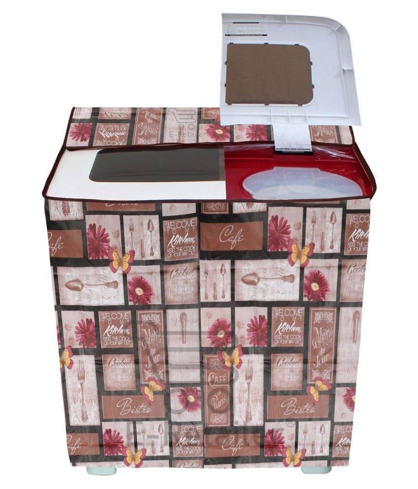 E-Retailer Single PVC Multi Washing Machine Cover for Universal 8 kg Semi-Automatic     			E-Retailer Single PVC Multi Washing Machine Cover for Universal 8 kg Semi-Automatic