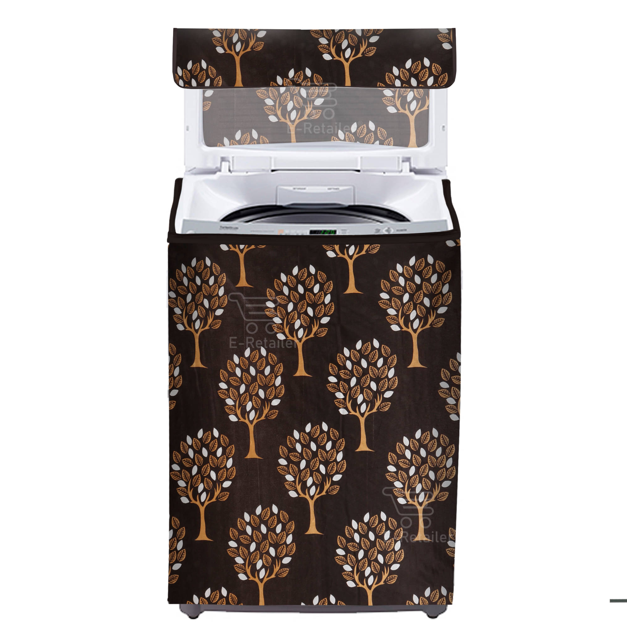 E-Retailer Single Polyester Brown Washing Machine Cover for Universal 8 kg Top Load E-Retailer Single Polyester Brown Washing Machine Cover for Universal 8 kg Top Load
