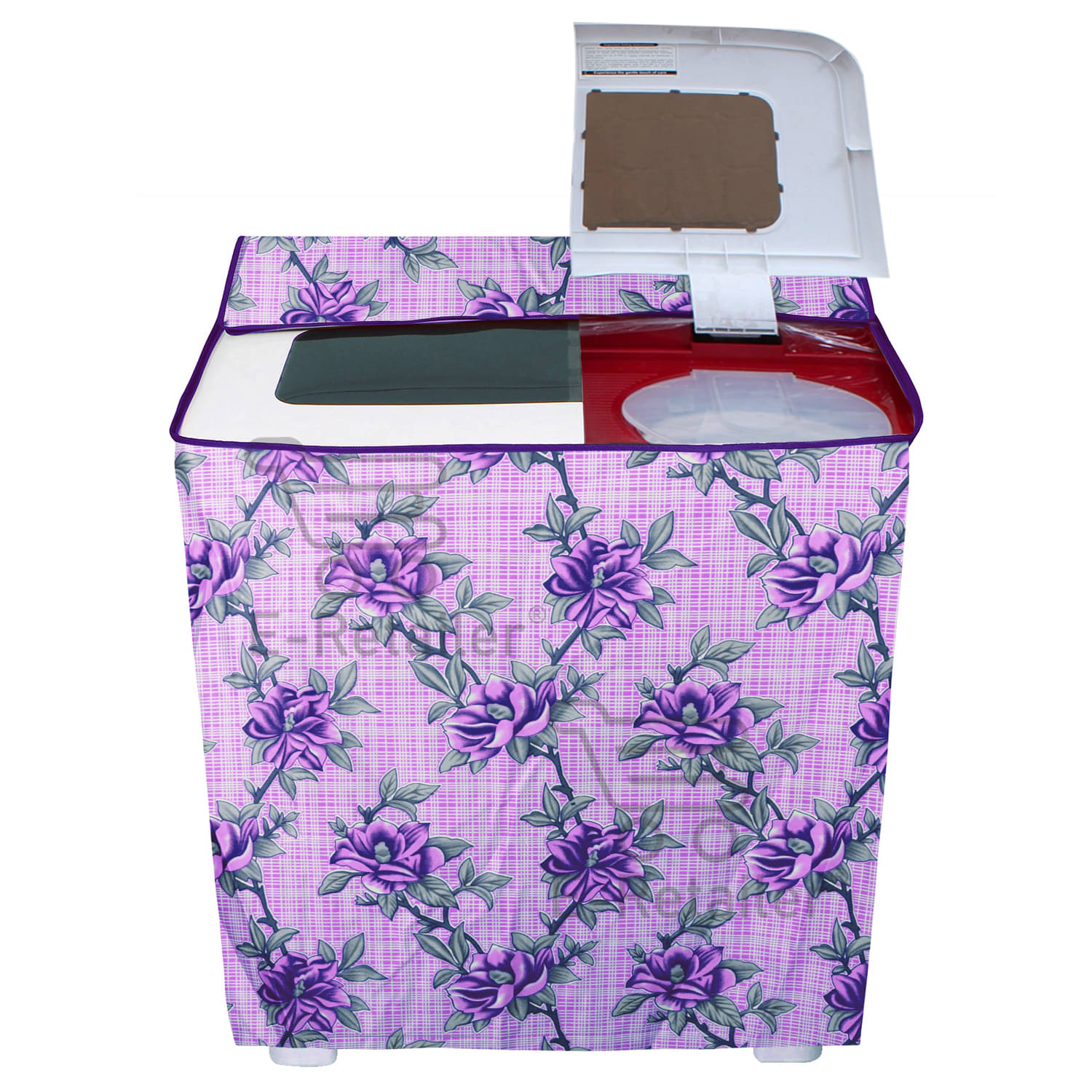    			E-Retailer Single Polyester Purple Washing Machine Cover for Universal 8 kg Semi-Automatic