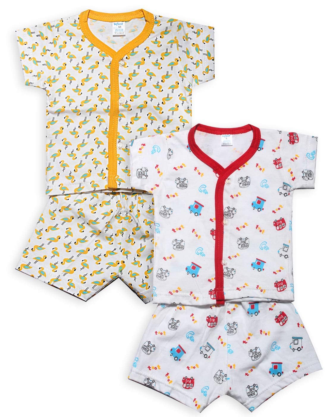 INFANT Unisex for Baby 100% Cotton T Shirts & Shorts ( Multi )