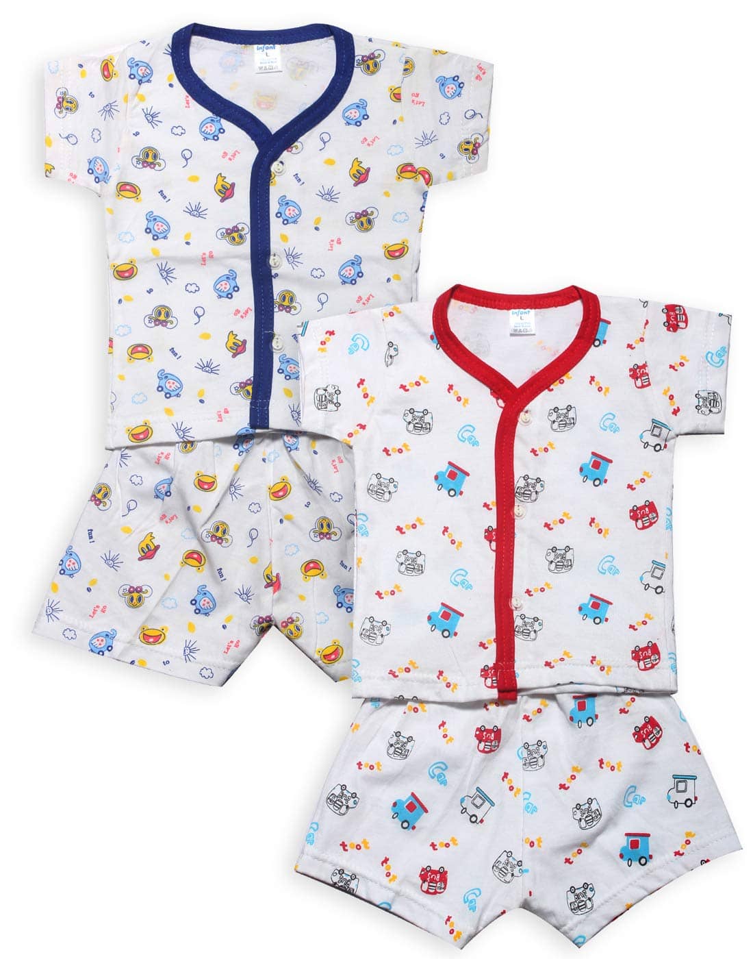 INFANT Unisex for Baby 100% Cotton T Shirts & Shorts ( Multi )
