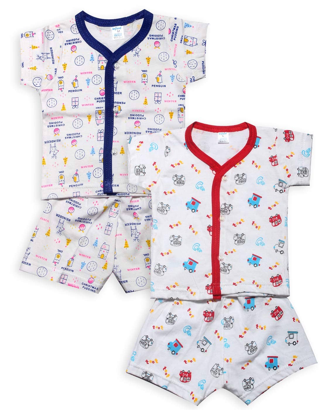INFANT Unisex for Baby 100% Cotton T Shirts & Shorts ( Multi )