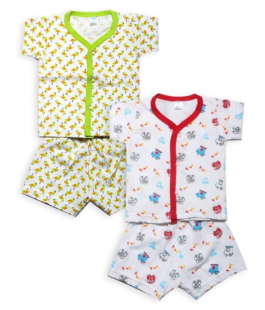 INFANT Unisex for Baby 100% Cotton T Shirts & Shorts ( Multi )