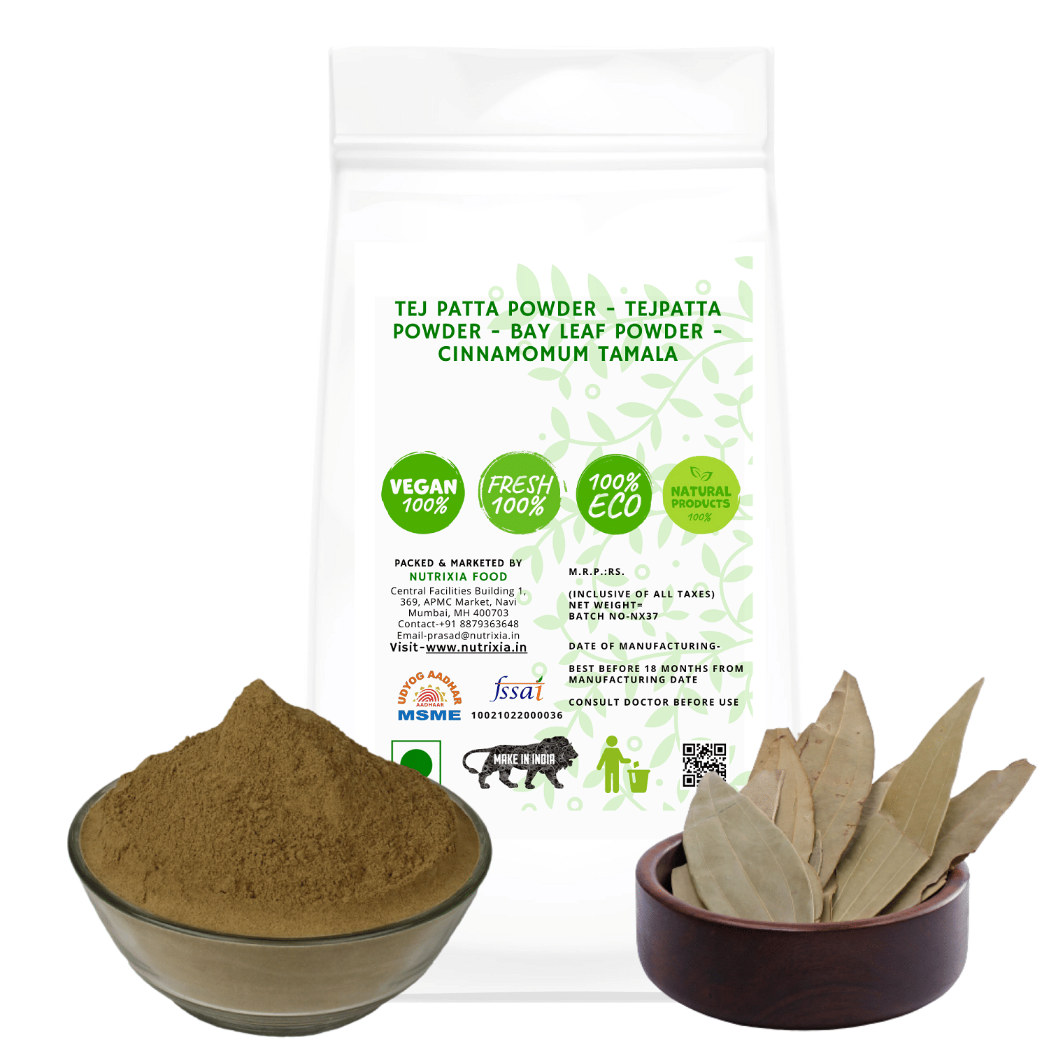     			Nutrixia Food \Ntej Patta Powder Powder 500 Gm Pack of 1
