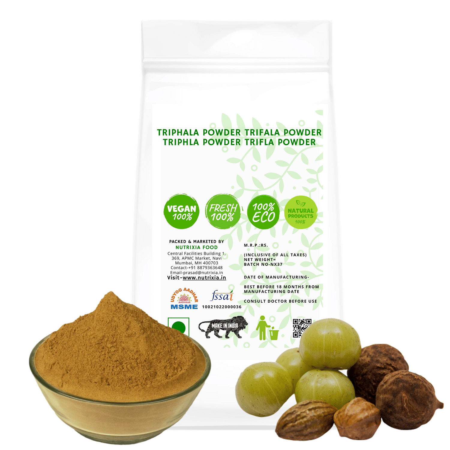     			Nutrixia Food \Ntriphala Powder Powder 250 Gm Pack of 1