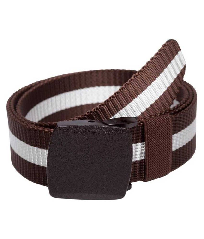     			SUNSHOPPING Brown Nylon Casual Belt