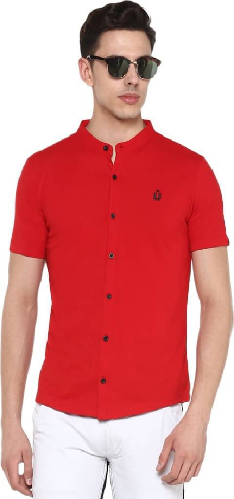     			Urbano Fashion 100 Percent Cotton Purple Shirt