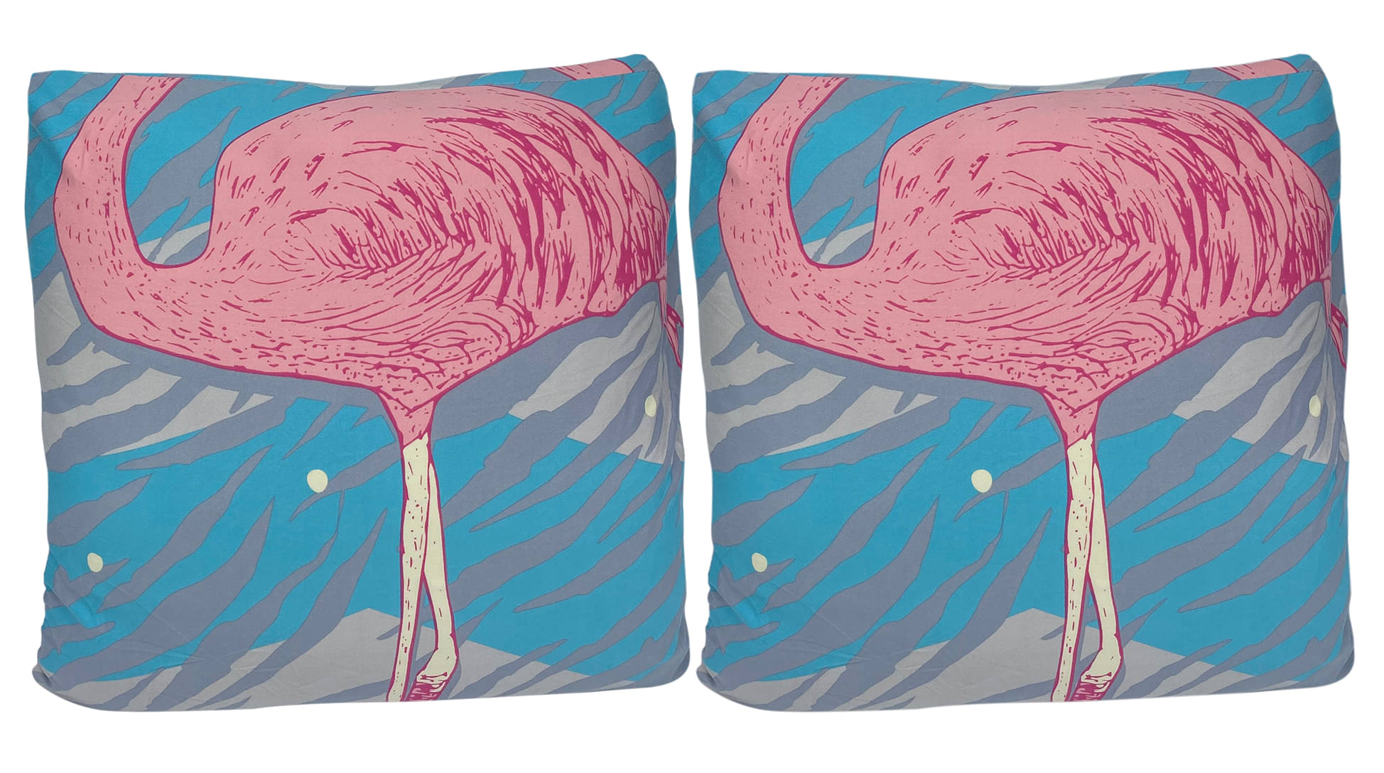     			House Of Quirk Set of 2 Polyester Cushion Covers 40X40 cm (16X16)