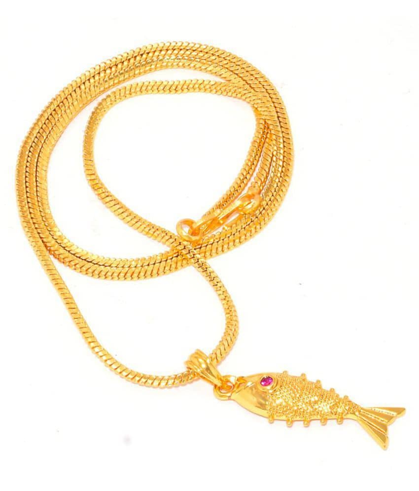 Jewar Mandi - Golden Pendant ( Pack of 1 )
