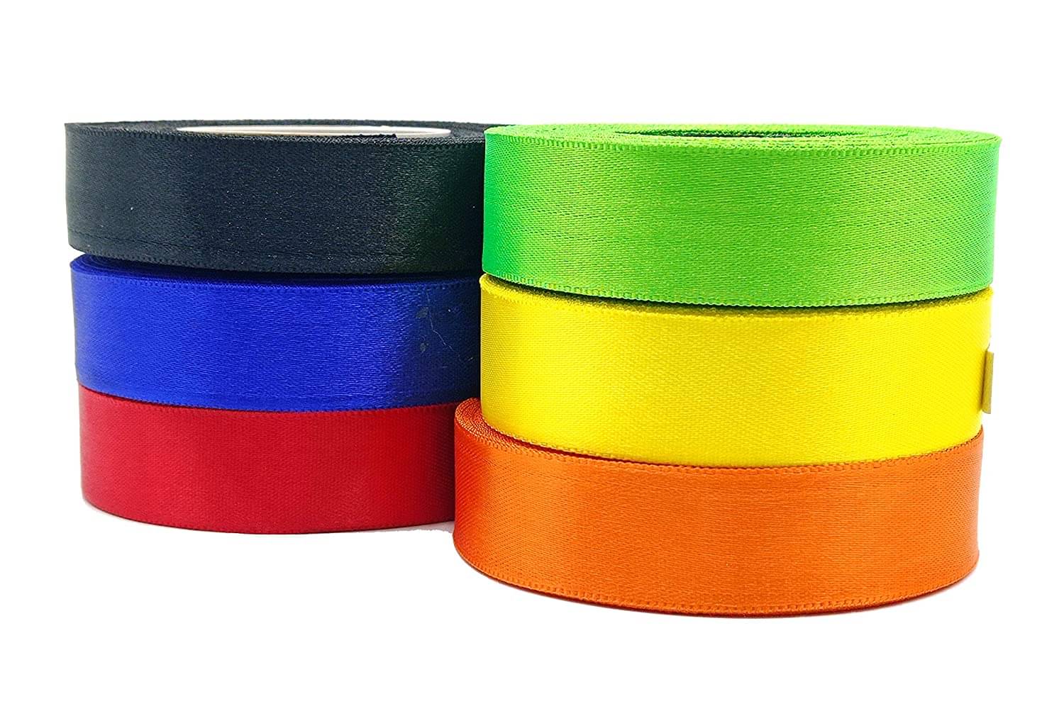     			VARDHMAN  6 Roll Double Face Satin Ribbon ,1 inch Wide, 18 Yard Each Length for Wedding, Party Decoration, DIY Hair Accessories, Sewing, Gift Wrapping, Invitation Embellishments