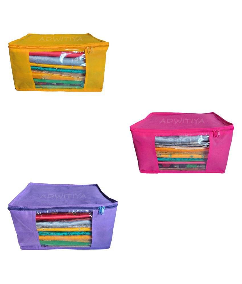     			ADWITIYA Multi Saree Covers - 3 Pcs
