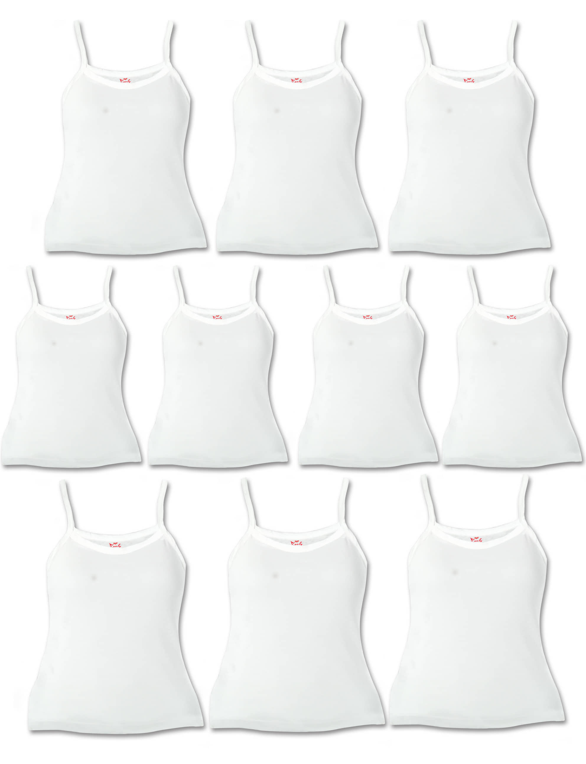 HAP Pack of 10 Girls Cotton ( White )