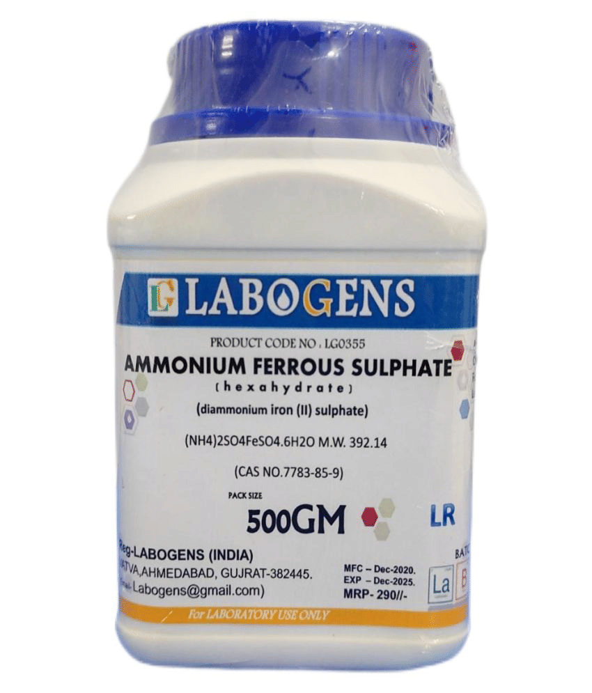 LABOGENS AMMONIUM FERROUS SULPHATE 500GM (CAS NO.7783-85-9)