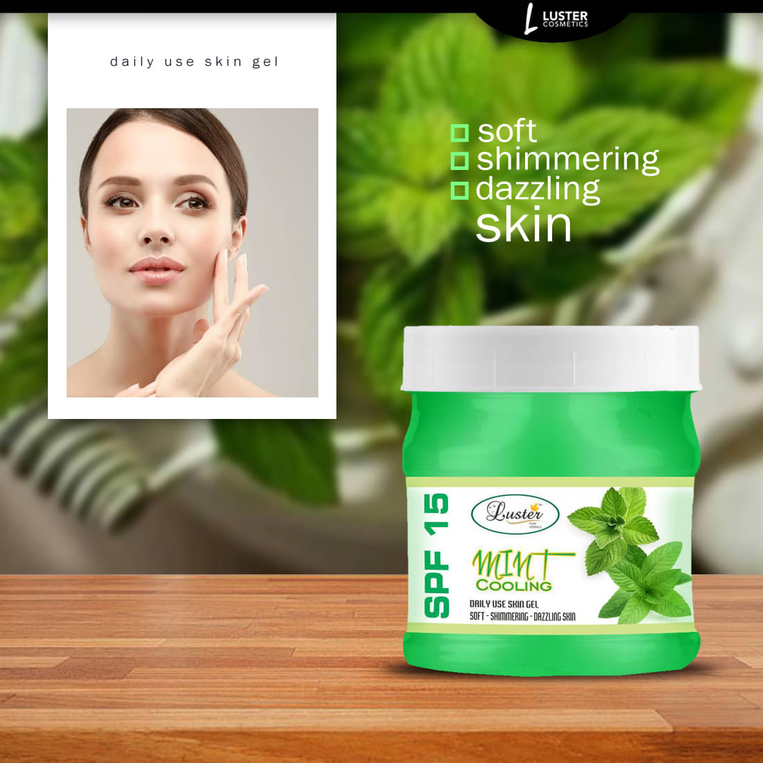     			Luster Mint Cooling Skin Gel Moisturizer 500 ml